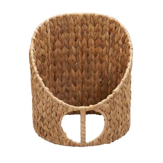 Household Essentials 15.5" Oval Hyacinth Magazine Rack